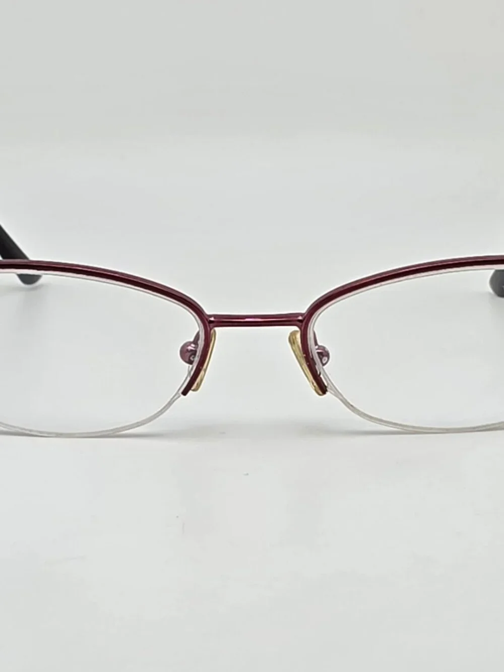 Vogue VO3955-BI 812 Plum Rhinestone Semi Rimless Cat Eye Eyeglasses Frame 49mm